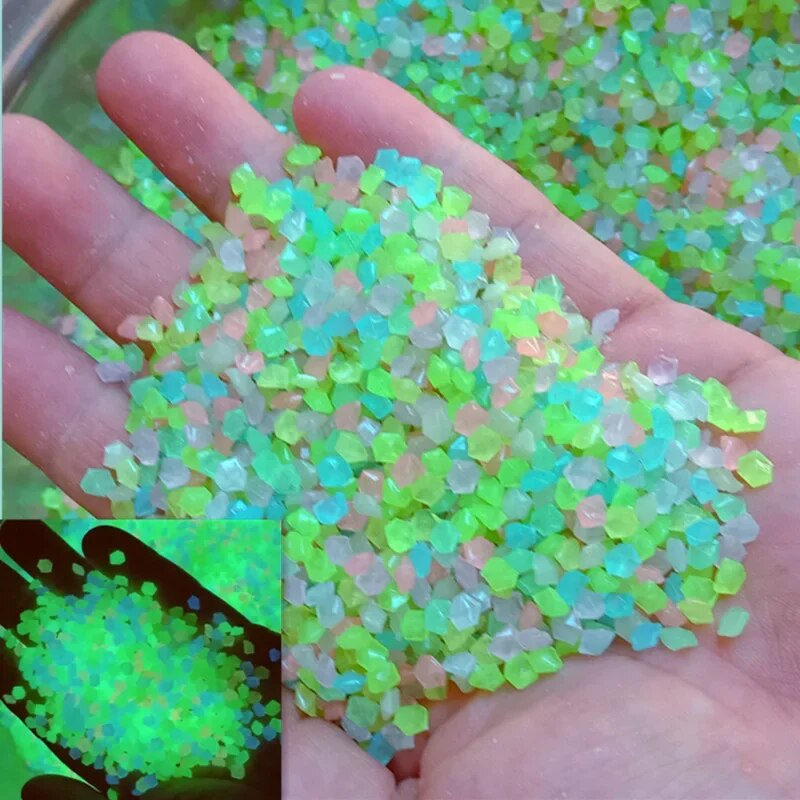 Aquarium Fish Gallery - 1000 pz 3-5mm Sabbia Luminosa Glow