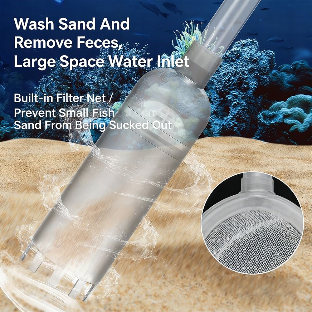 Gravel Vacuum Cleaner - Nuova Pompa Sifone per Pulizia Acquario,