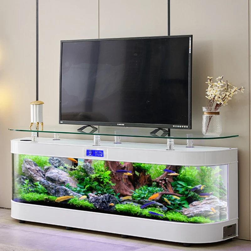 Aquarium Fish Delivery - Mobile TV con Acquario in Vetro,