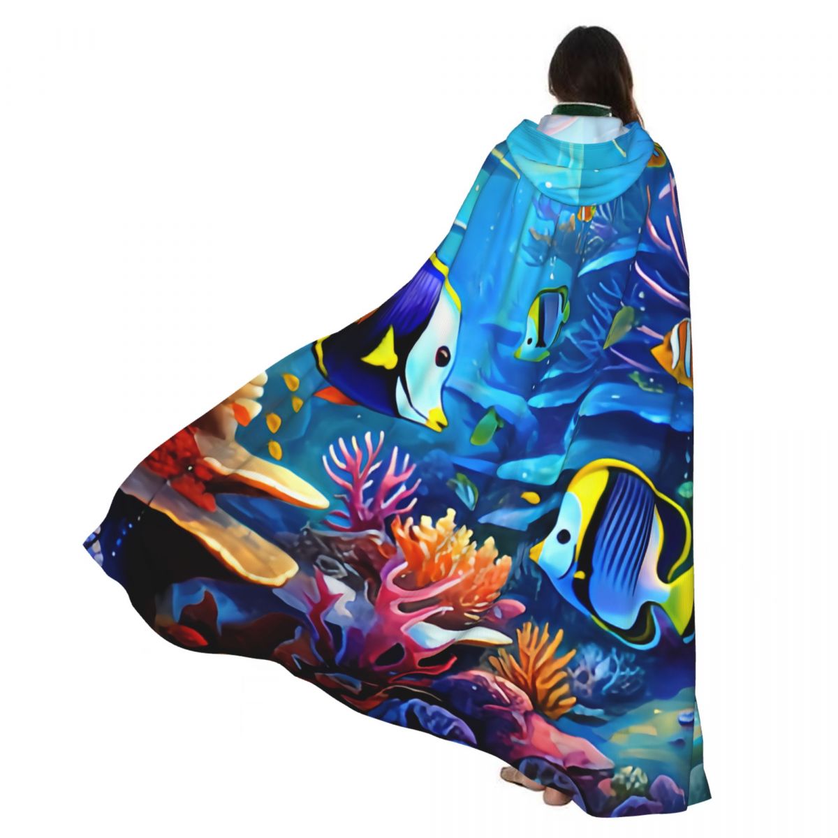 Aquarium Queen Fish - Costume da strega unisex con cappuccio