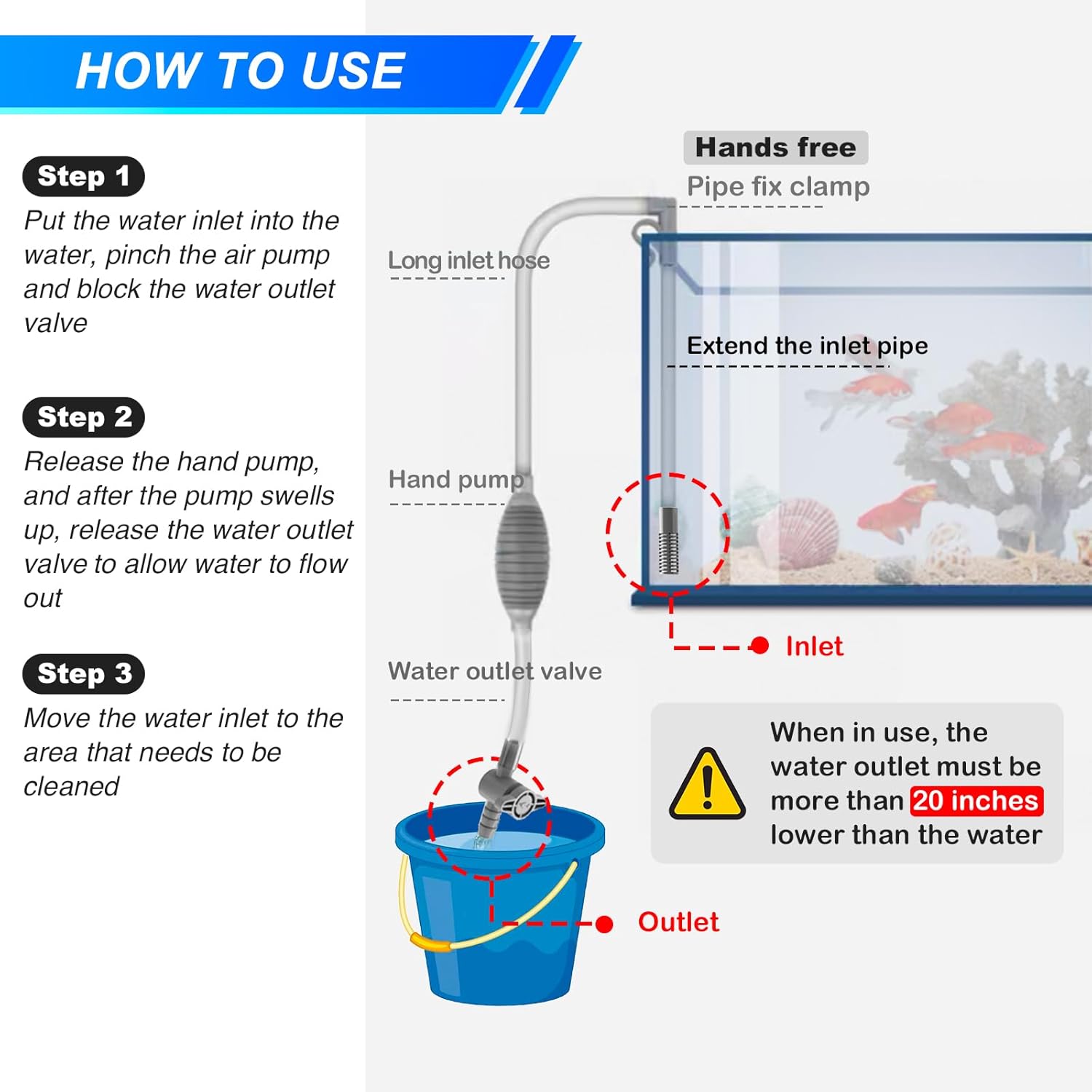 Grande acquario acquario sifon - Gravel Vacuum Cleaner recensione e prezzo