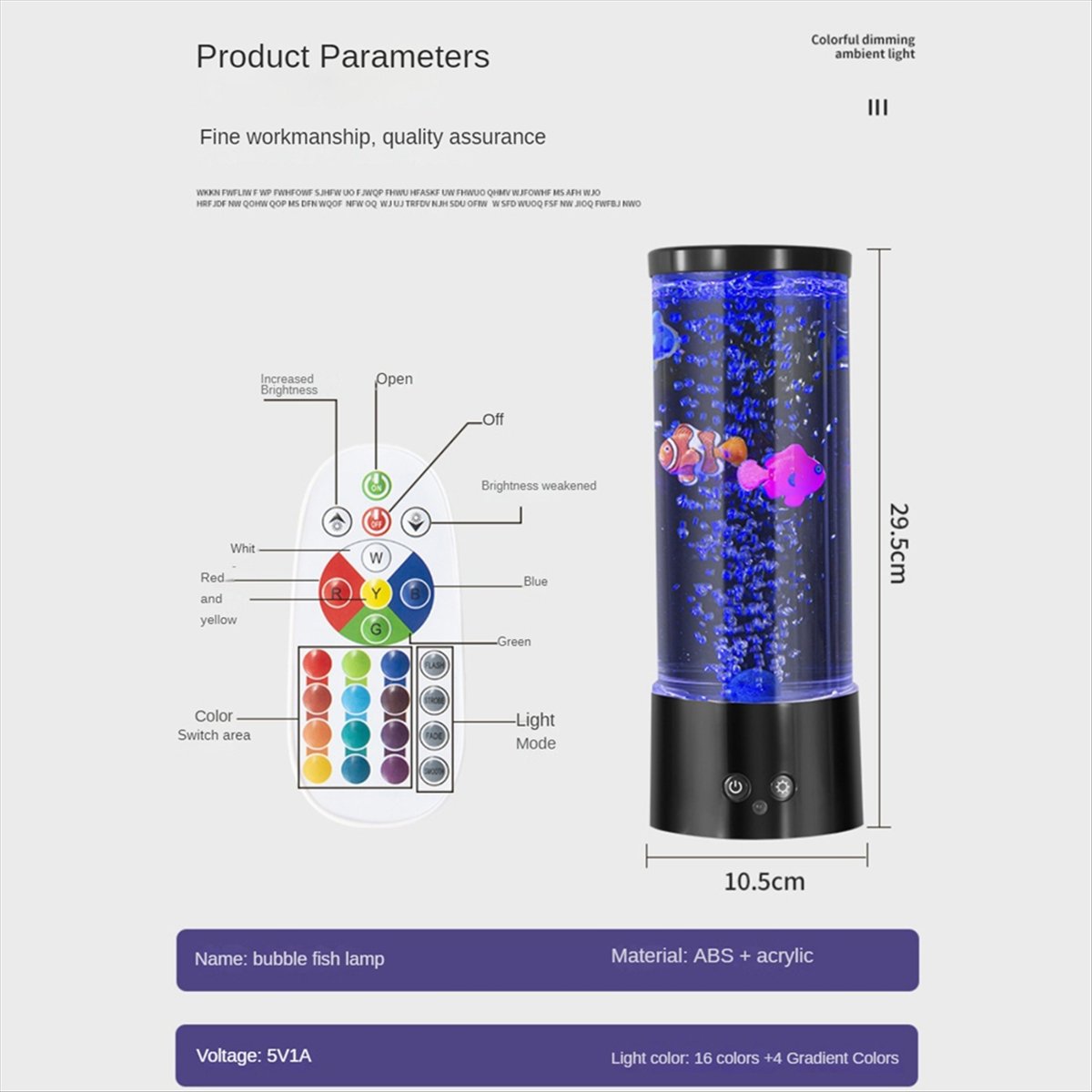 *A99Z Mini RGB Bubble Fish Lam - Aquarium Fish Colour recensione e prezzo