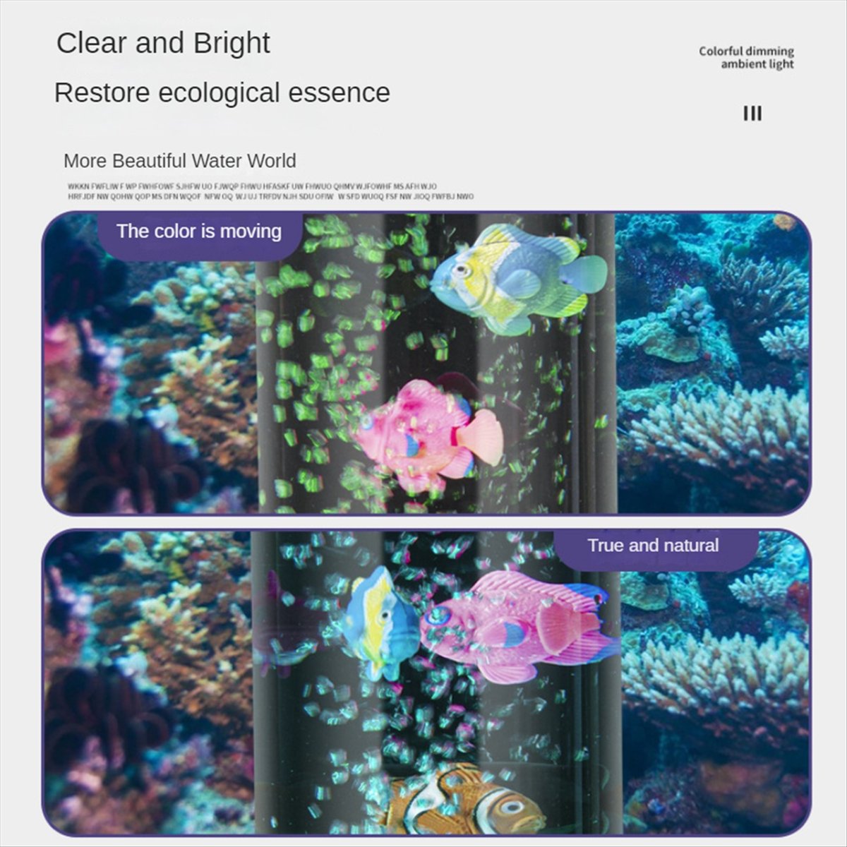*A99Z Mini RGB Bubble Fish Lam - Aquarium Fish Colour recensione e prezzo